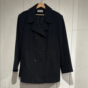 Forecaster Black Double Breasted Peacoat
